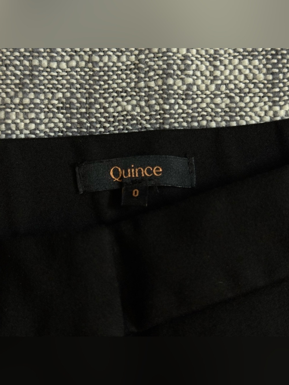 Quince Ultra-Stretch Ponte Trouser Black Size 0 wide leg short crop - Picture 3 of 8